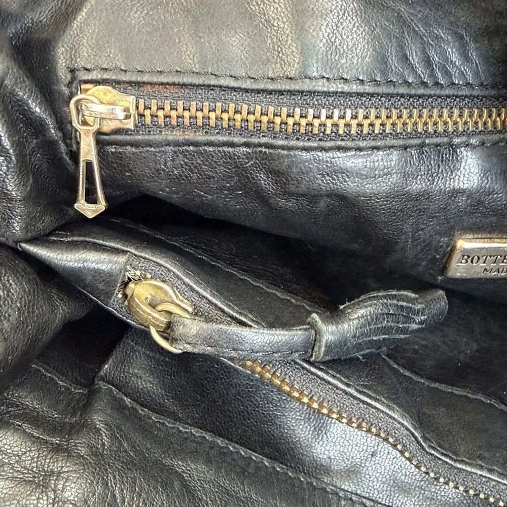 Bottega Veneta Black Intrecciato Leather Shoulder Bag